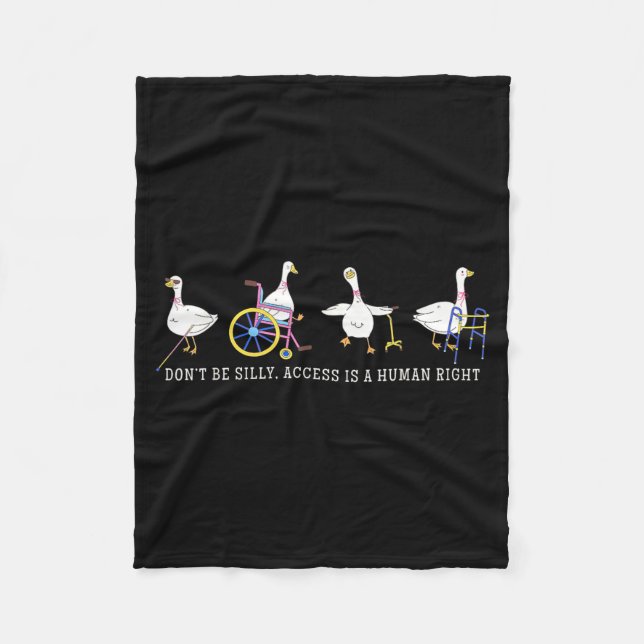 Silly Goose Accessibility Neurodiverse Inclusion Fleece Blanket (Front)