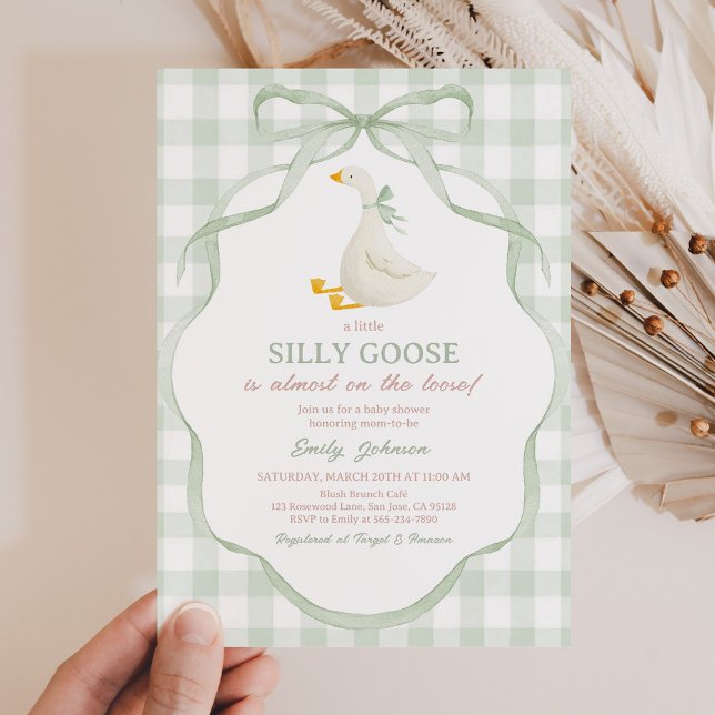 Silly Goose and Gosling Baby Shower Invitation (Creator Uploaded)