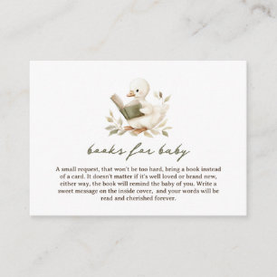 Silly Goose Baby Shower Books for Baby Enclosure Card