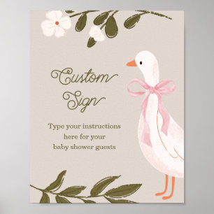 Silly Goose Baby Shower Custom Tabletop Sign