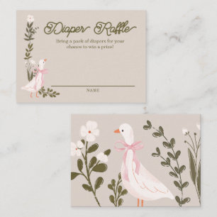 Silly Goose Baby Shower Diaper Raffle Cards