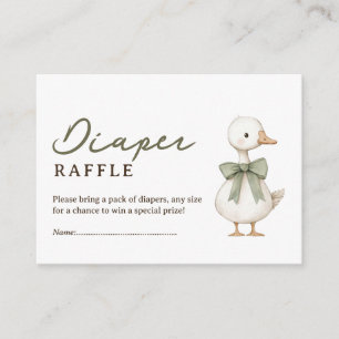 Silly Goose Baby Shower Diaper Raffle Enclosure Card