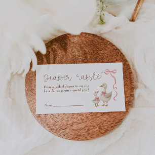 Silly Goose Baby Shower Diaper Raffle Enclosure Card