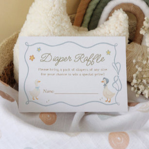 Silly Goose Baby Shower Diaper Raflle Enclosure Card