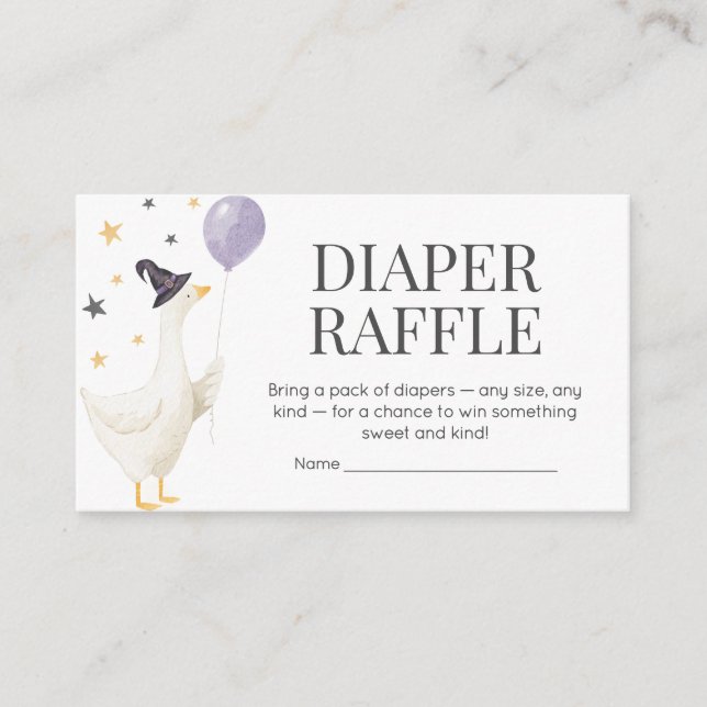 Silly Goose Baby Shower Enclosure Card (Front)