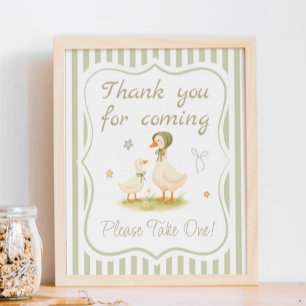 Silly Goose Baby Shower Favor Poster
