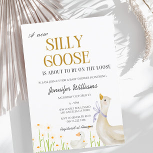 Silly Goose Baby Shower Gender Neutral Vintage Invitation
