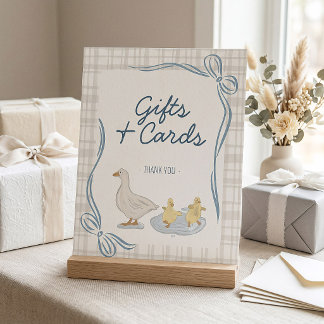 Silly Goose Baby Shower Gifts and Cards Table Sign