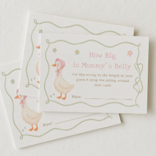 Silly Goose Baby Shower Guess How Big is Her Belly Enclosure Card