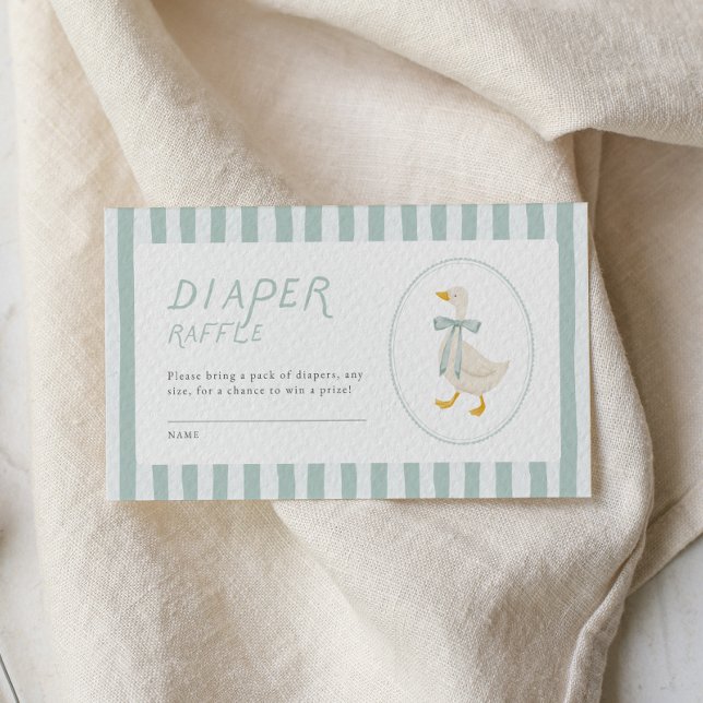 Silly Goose Baby Shower Insert Card Diaper Raffle (Creator Uploaded)
