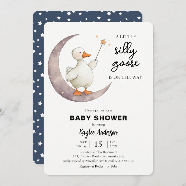 Silly Goose Baby shower Invitation (Front/Back)