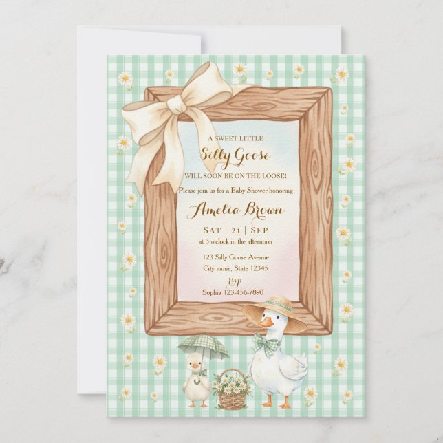 Silly Goose Baby Shower Invitation (Front)