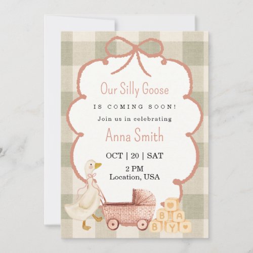 "Silly Goose" Baby Shower Invitation