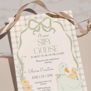 Silly Goose Baby Shower Invitation Mother Goose