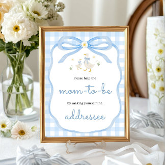 Silly Goose Baby Shower | Mom to be Table Sign