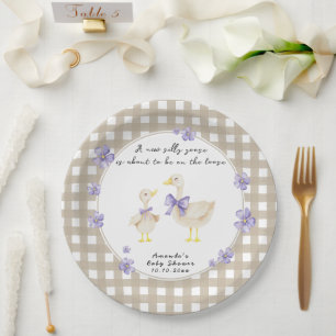 Silly Goose Baby Shower Paper Plates