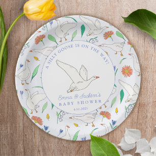 Silly Goose Baby Shower Party Paper Plates