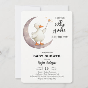 Silly Goose Baby shower pink girl Invitation