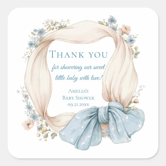 Silly Goose Baby Shower Square Sticker (Front)