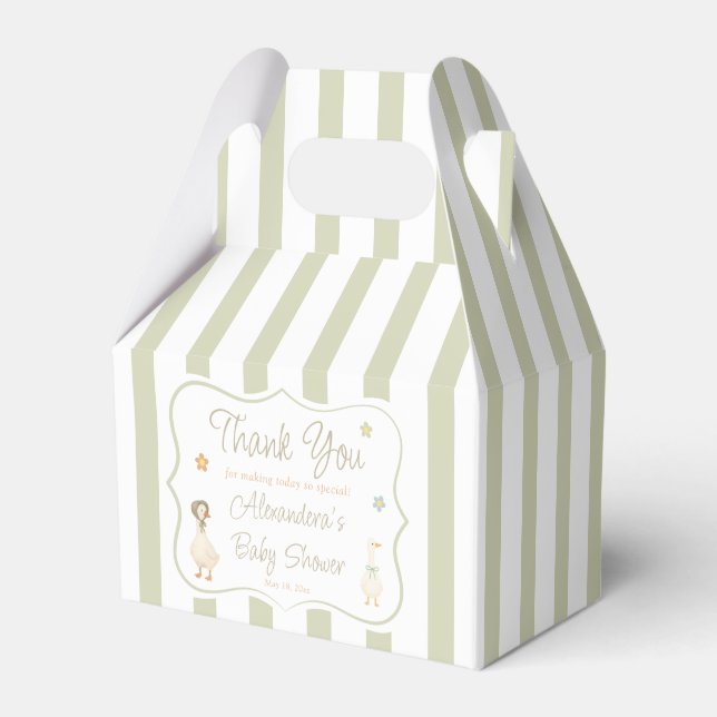 Silly Goose Baby Shower Thank You Favor Boxes (Front Side)