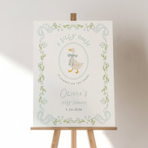Silly Goose Baby Shower Welcome Poster