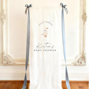 Silly Goose Baby Shower Welcome Sign Linen Banne