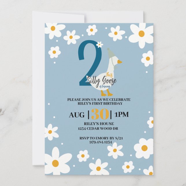 Silly Goose Birthday Card (Front)