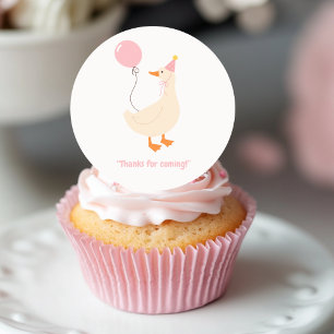 Silly Goose Birthday Classic Round Sticker