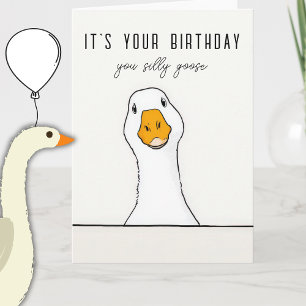 Silly Goose Birthday Funny Greeting Adult Folded Card