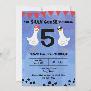 Silly Goose Birthday Invitation