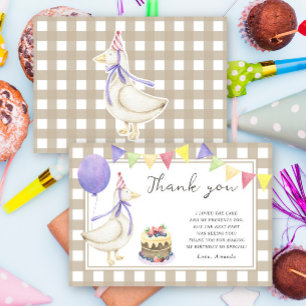 Silly Goose birthday party thank you