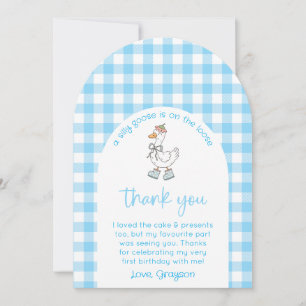 Silly Goose Birthday Photo Thank You Card