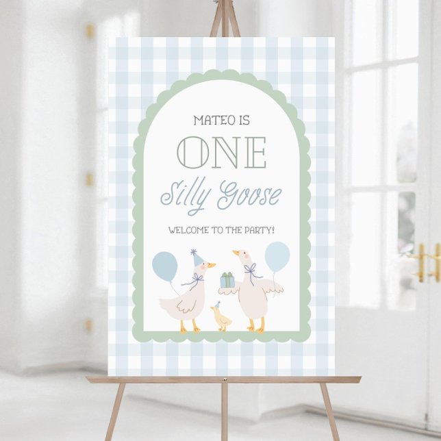 Silly Goose Birthday Welcome Sign Editable 1st Bda (Creator Uploaded)