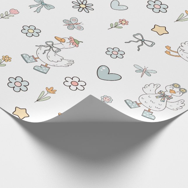 Silly Goose Birthday Wrapping Paper (Corner)