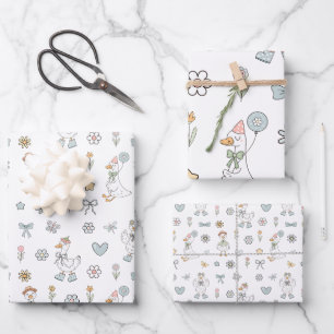Silly Goose Birthday Wrapping Paper Sheets