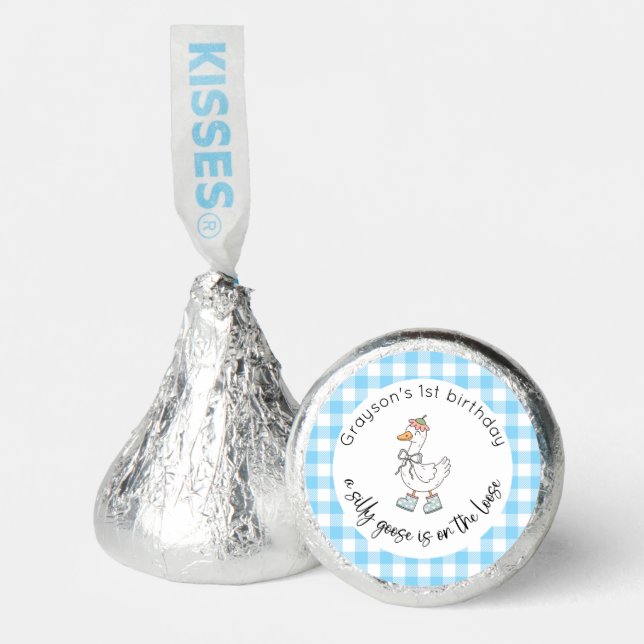 Silly Goose Blue Birthday Hershey®'s Kisses® (Front)
