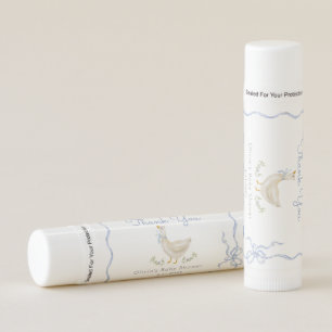 Silly Goose Blue Bow Baby Shower Lip Balm