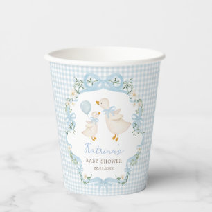 Silly Goose Blue Bow Balloon Baby Boy Shower Paper Cups