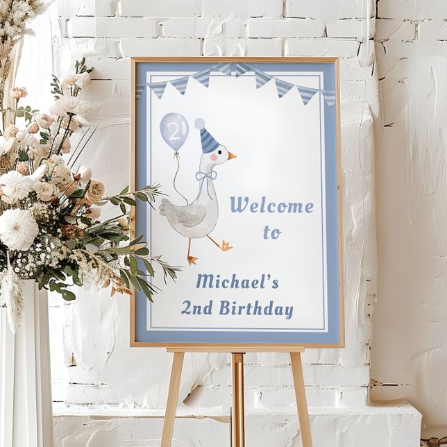 Silly Goose Blue Boy 2nd Birthday Welcome Foam Board (Creator Uploaded)