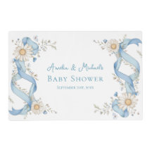 Silly Goose Blue Ribbon & Daisy Laminated Placemat