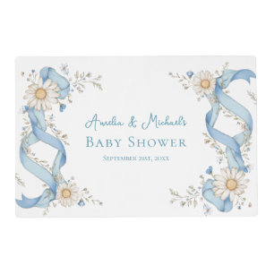 Silly Goose Blue Ribbon & Daisy Laminated Placemat