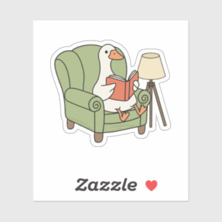 Silly Goose Book Club Cozy Goose Reading Bookish  Sticker