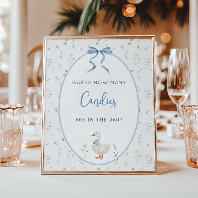 Silly Goose Boy Baby Shower Candy Guessing Game  Poster (Creator Uploaded)