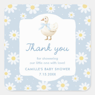 Silly Goose Boy Baby Shower Thank you Sticker