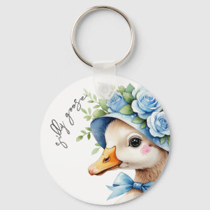 Silly Goose Boy Birthday baby shower Keychain