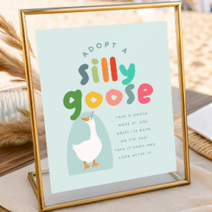 Silly Goose Boys Birthday Adoption Station Poster