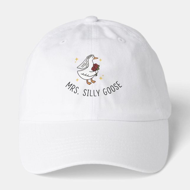 Silly Goose Bride, Bride To Be Funny Goose  Hat (Front)