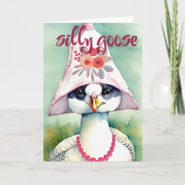 Silly Goose Card Greetings Birthday Graduation (Front)