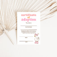Silly Goose Certificate of Adoption