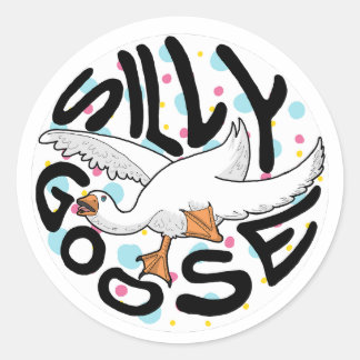 Silly Goose Classic Round Sticker